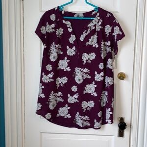 Papermoon Burgundy Floral Blouse